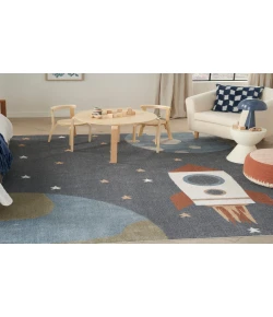 Nourison Home Astra Machine Washable ASW06 Sky Blue 7 ft. 10 in. X 10 ft. Area Rug
