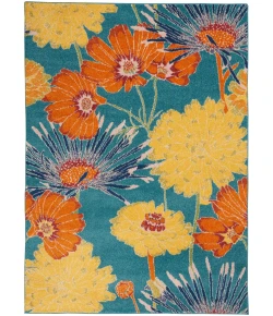 Nourison Home Allur ALR06 Turquoise Multicolor 4 ft. X 6 ft. Area Rug