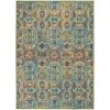 Nourison Home Allur ALR05 Turquoise Multicolor 5 ft. 3 in. X 7 ft. 3 in. Area Rug