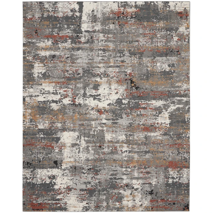 Nourison Tangra Grey/Multi TNR02 9 ft. X 12 ft. Rect. Rug