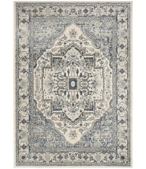 Nourison Quarry Ivory Navy QUA18 6 ft. X 9 ft. Rect. Rug