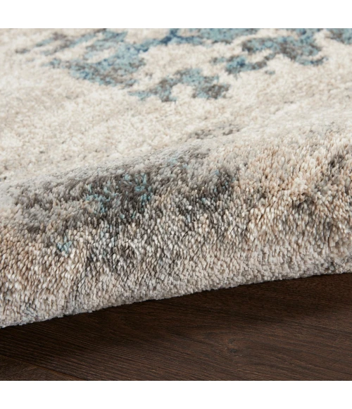 Kathy Ireland American Manor Area Rug AMR04 Ivory Blue 2'2" x 7'6"