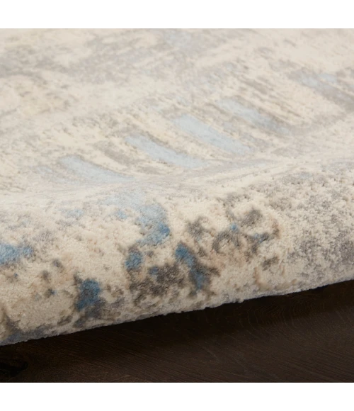 Nourison Solace Area Rug SLA07 Ivory/Grey/Blue 2'3" x 7'3"