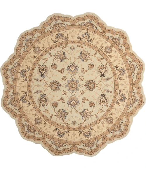 Nourison Home Heritage Hall Beige HE28 6ft. x Freeform Free Form Rug