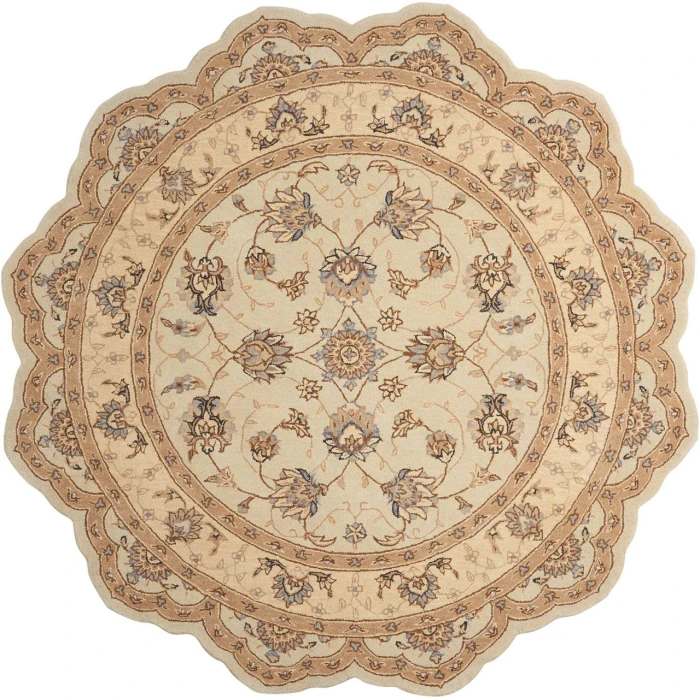 Nourison Home Heritage Hall Beige HE28 6ft. x Freeform Free Form Rug