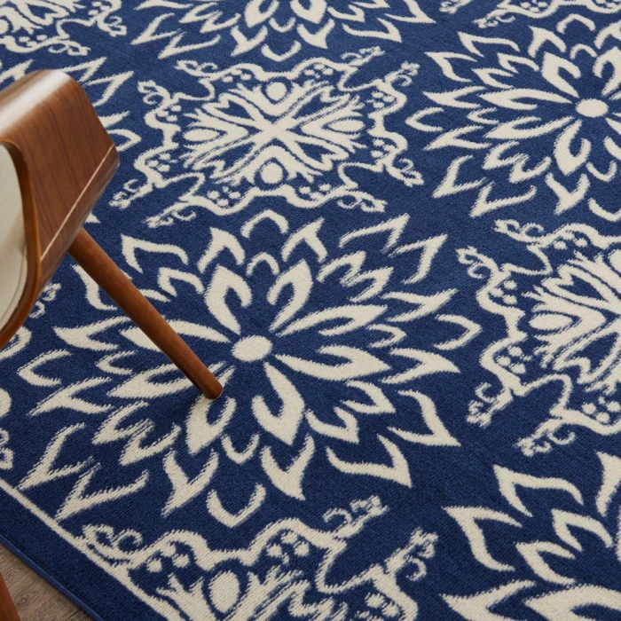 Nourison Jubilant Area Rug JUB06-Navy/Ivory
