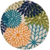 Nourison Home Aloha ALH05 Multicolor 10 ft. Round Area Rug