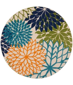 Nourison Home Aloha ALH05 Multicolor 10 ft. Round Area Rug