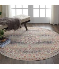 Nourison Vintage Kashan Round Area Rug VKA01-Grey