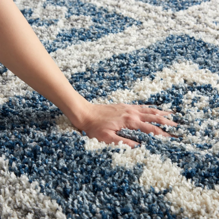 Nourison Oslo Shag Denim Blue OSL02 8 ft. X 11 ft. Rect. Rug