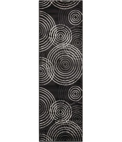 Nourison Studio Black STU03 2ft.2in. x 7ft.3in. Rect. Rug