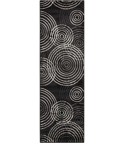 Nourison Studio Black STU03 2ft.2in. x 7ft.3in. Rect. Rug