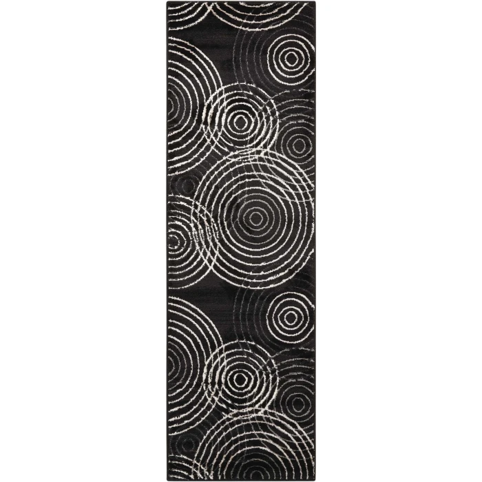 Nourison Studio Black STU03 2ft.2in. x 7ft.3in. Rect. Rug