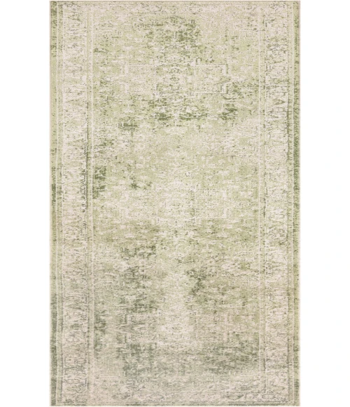 Nourison Astra Machine Washable Ivory Green ASW12 2 ft. 2 in. X 8 ft. Rectangle Rug