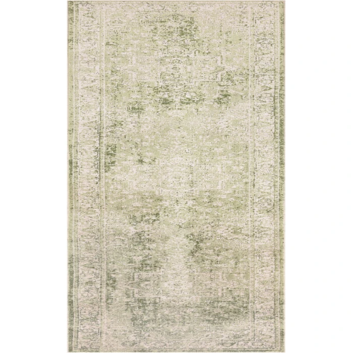 Nourison Astra Machine Washable Ivory Green ASW12 2 ft. 2 in. X 8 ft. Rectangle Rug