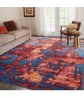 Nourison Prismatic Area Rug PRS13 Blue/Flame 8'6" x 11'6"
