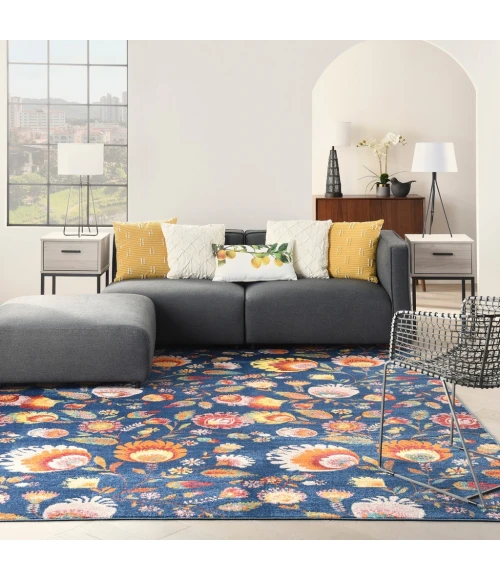 Nourison Allur Area Rug ALR08-Navy Multicolor