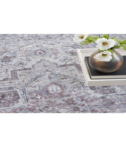 Nicole Curtis Machine Washable Series 1 Ivory Beige SR101 7 ft. 10 in. X 9 ft. 10 in. Rectangle Rug