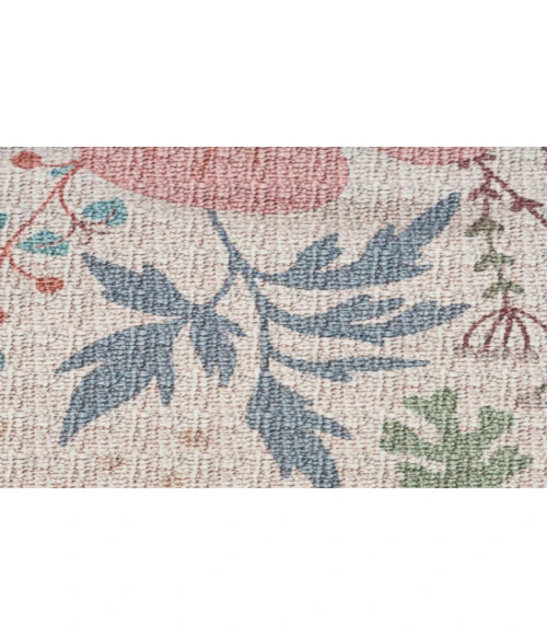 Nourison Nourison Washables Cream Multicolor NWB06 5 ft. 2 in. X 7 ft. Rectangle Rug