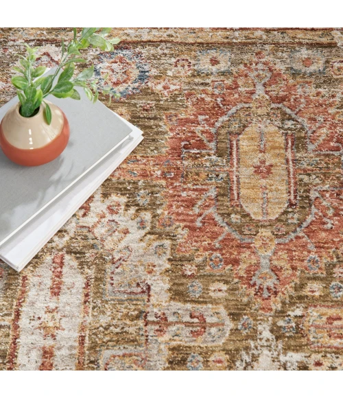 Nourison Sahar Green SHR01 5 ft. X 8 ft. Rect. Rug