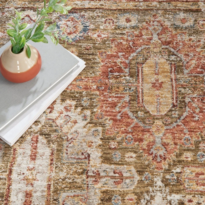 Nourison Sahar Green SHR01 5 ft. X 8 ft. Rect. Rug