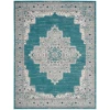 Nourison Home Passion PSN03 Turquoise Grey 8 ft. X 10 ft. Area Rug