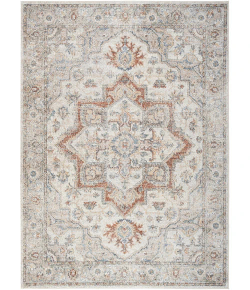 Nourison Astra Machine Washable Area Rug ASW12 Grey/Multi