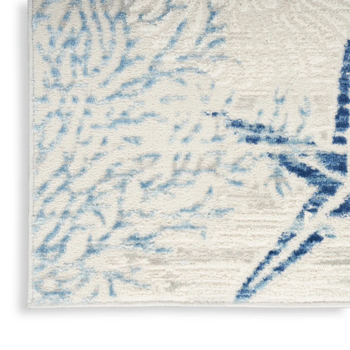 Nourison Seaside Ivory Grey Blue SDS04 5 ft. X 7 ft. Rect. Rug