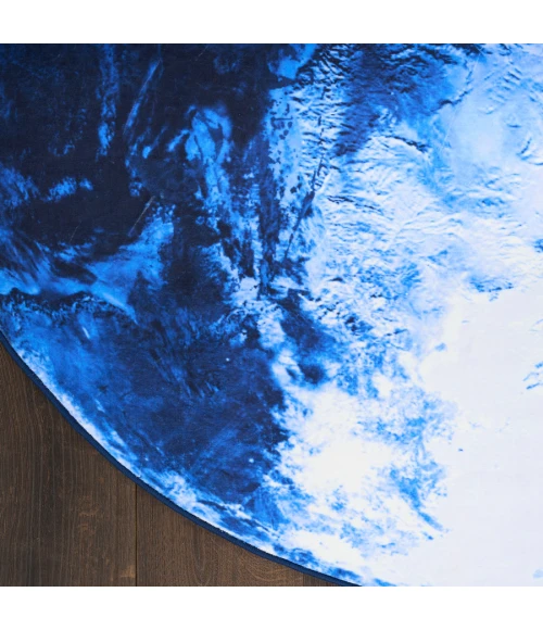 Nourison Home Imagination Blue IMA10 5 ft. Round Rug