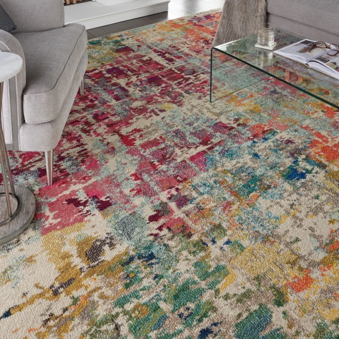 Nourison Celestial Area Rug CES13-Pink/Multicolor