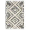 Nourison Home Oslo Shag OSL02 Grey/Ivory 5 ft. 3 in. X 7 ft. 9 in. Area Rug