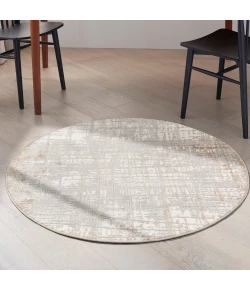 Calvin Klein CK950 Rush CK950 Ivory Taupe 4 ft. Round Area Rug