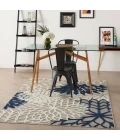 Nourison Aloha Area Rug ALH05 Ivory/Navy 5'3" x 7'5"