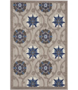 Nourison Home Aloha ALH19 Grey Blue 2 ft. 8 in. X 4 ft. Area Rug