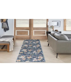 Nourison Home Nourison Washables NWB01 Navy Multicolor 2 ft. 2 in. X 8 ft. Area Rug
