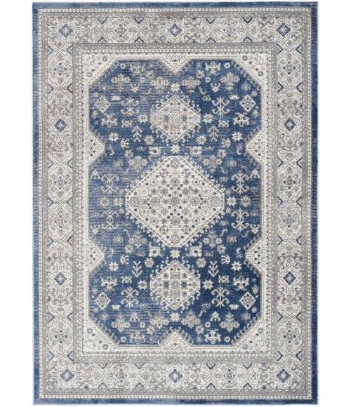 Nicole Curtis Series 4 Area Rug SR403 Grey/Navy