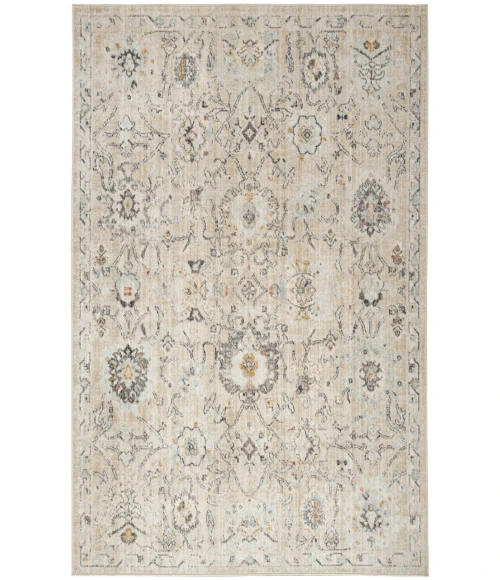 Nourison Oushak Home Cream OUS01 5 ft. 5 in. X 7 ft. 3 in. Rectangle Rug