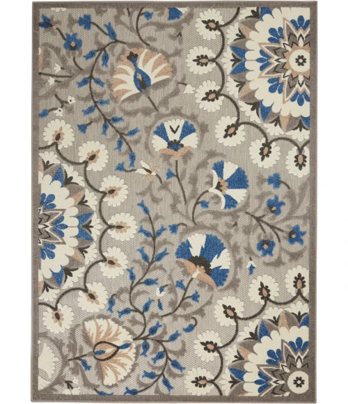 Nourison Aloha Area Rug ALH20 Grey/Multi 5'3" x 7'5"