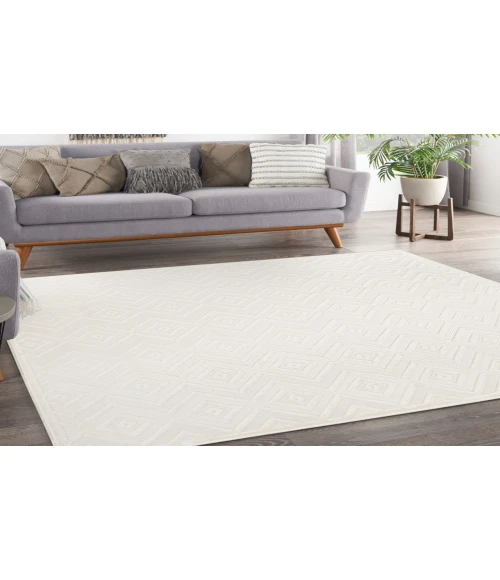 Nourison Versatile Ivory White NRV01 9 ft. Square Rug