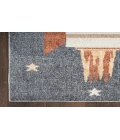Nourison Astra Machine Washable Sky Blue ASW06 7 ft. 10 in. X 10 ft. Rectangle Rug