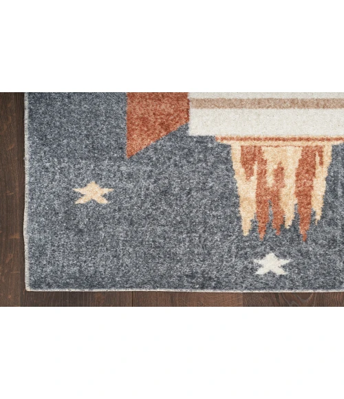Nourison Astra Machine Washable Sky Blue ASW06 7 ft. 10 in. X 10 ft. Rectangle Rug