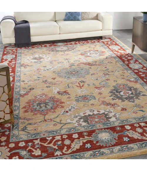 Nourison Parisa Area Rug PSA07 Gold Brick 8'6" x 11'6"