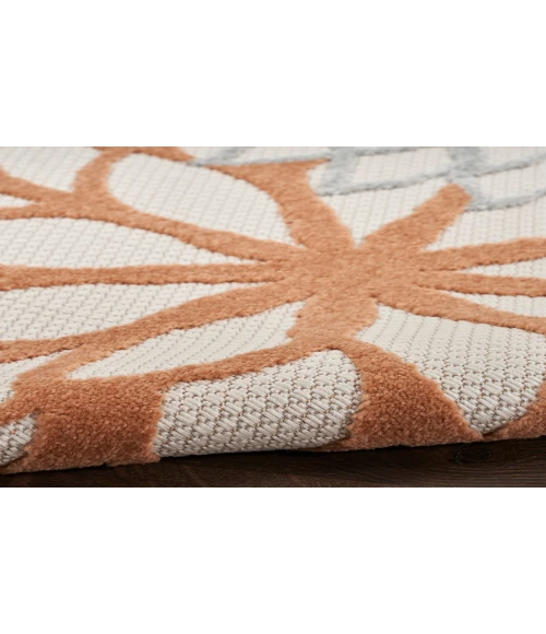 Nourison Aloha Ivory Multicolor ALH05 5 ft. 3 in. Round Rug