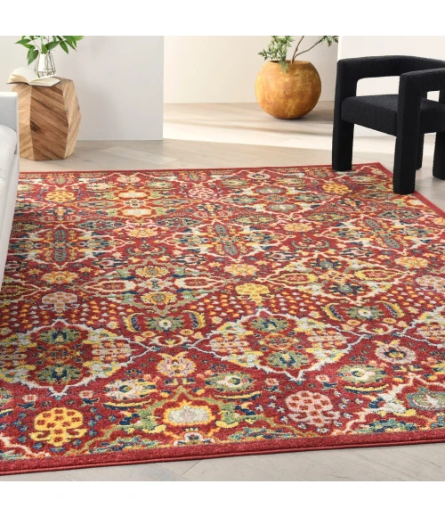 Nourison Allur Area Rug ALR03-Red Multicolor