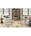 Nourison Astra Machine Washable Beige Multicolor ASW09 5 ft. 3 in. X 7 ft. Rectangle Rug