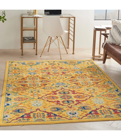 Nourison Allur Area Rug ALR03 Yellow Multicolor
