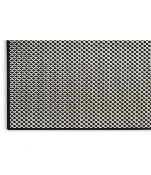 Nourison Courtyard Black White COU01 5 ft. X 7 ft. Rectangle Rug