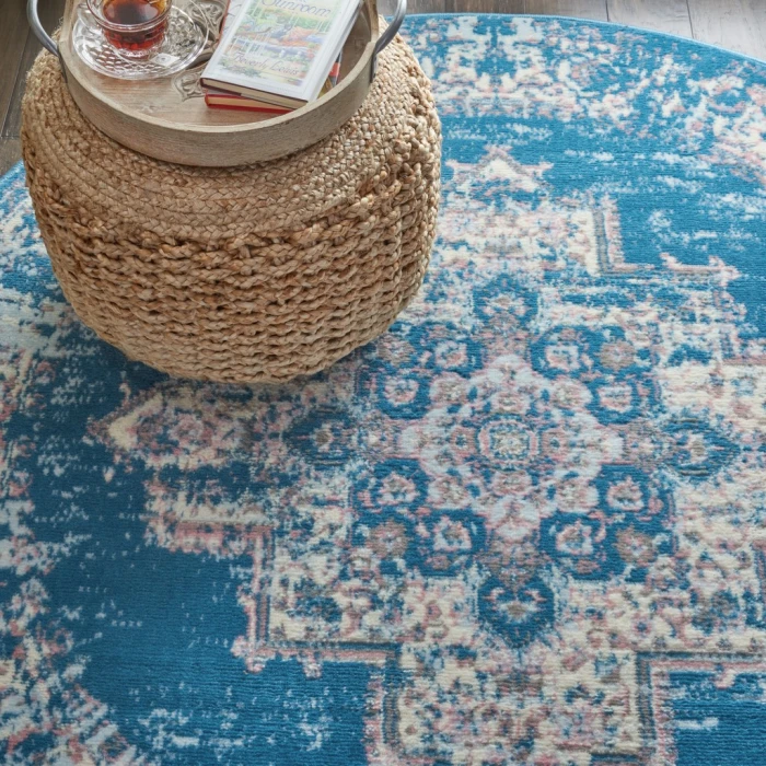 Nourison Grafix Round Area Rug GRF14-Blue