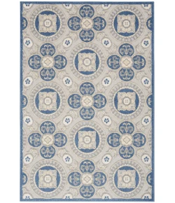 Nourison Home Aloha ALH30 Blue Grey 5 ft. 3 in. X 7 ft. 5 in. Area Rug