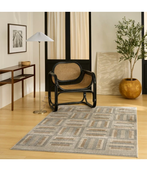 Nourison Home Nordic Grey Multicolor NRC11 4 ft. X 6 ft. Rectangle Rug